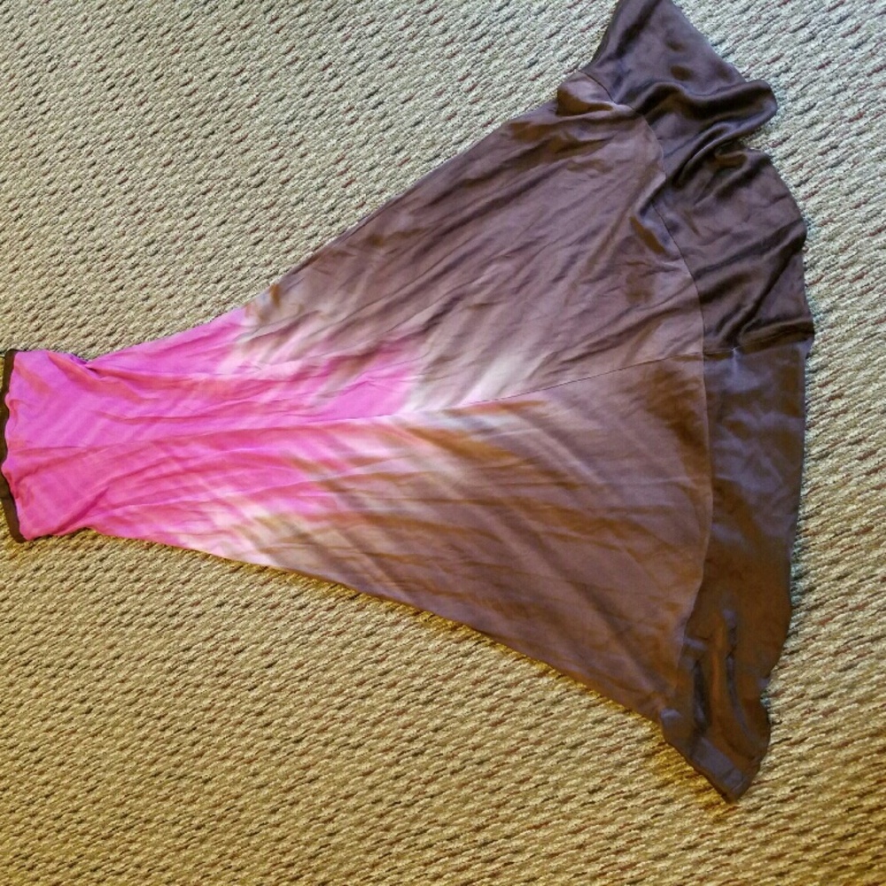 bebe Ombre Maxi Dress in Pink and Brown